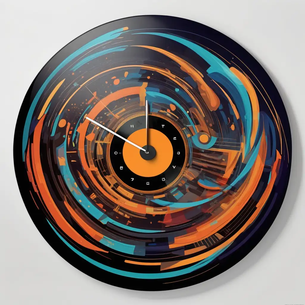 stylised expression of circadian rhythms abstract turntable
