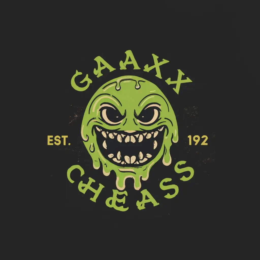 a logo design,with the text "Galaxy Cheats", main symbol:creepy slimy face,Moderate,clear background
