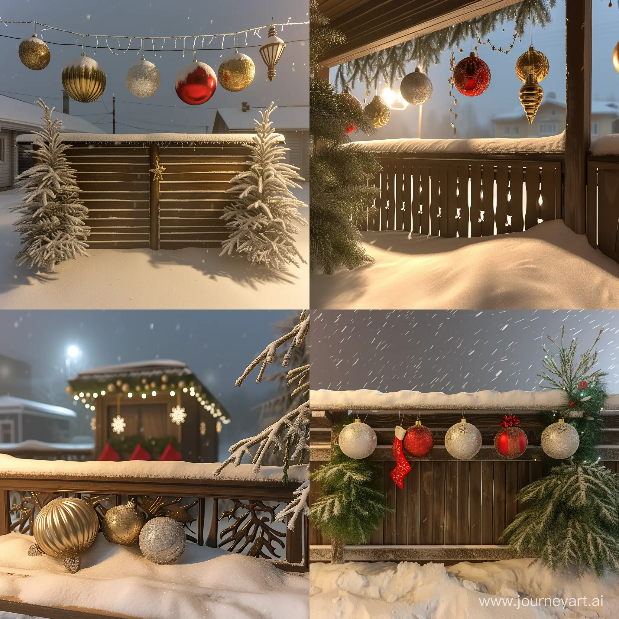 Festive-Christmas-Decorations-in-3D-Perspective