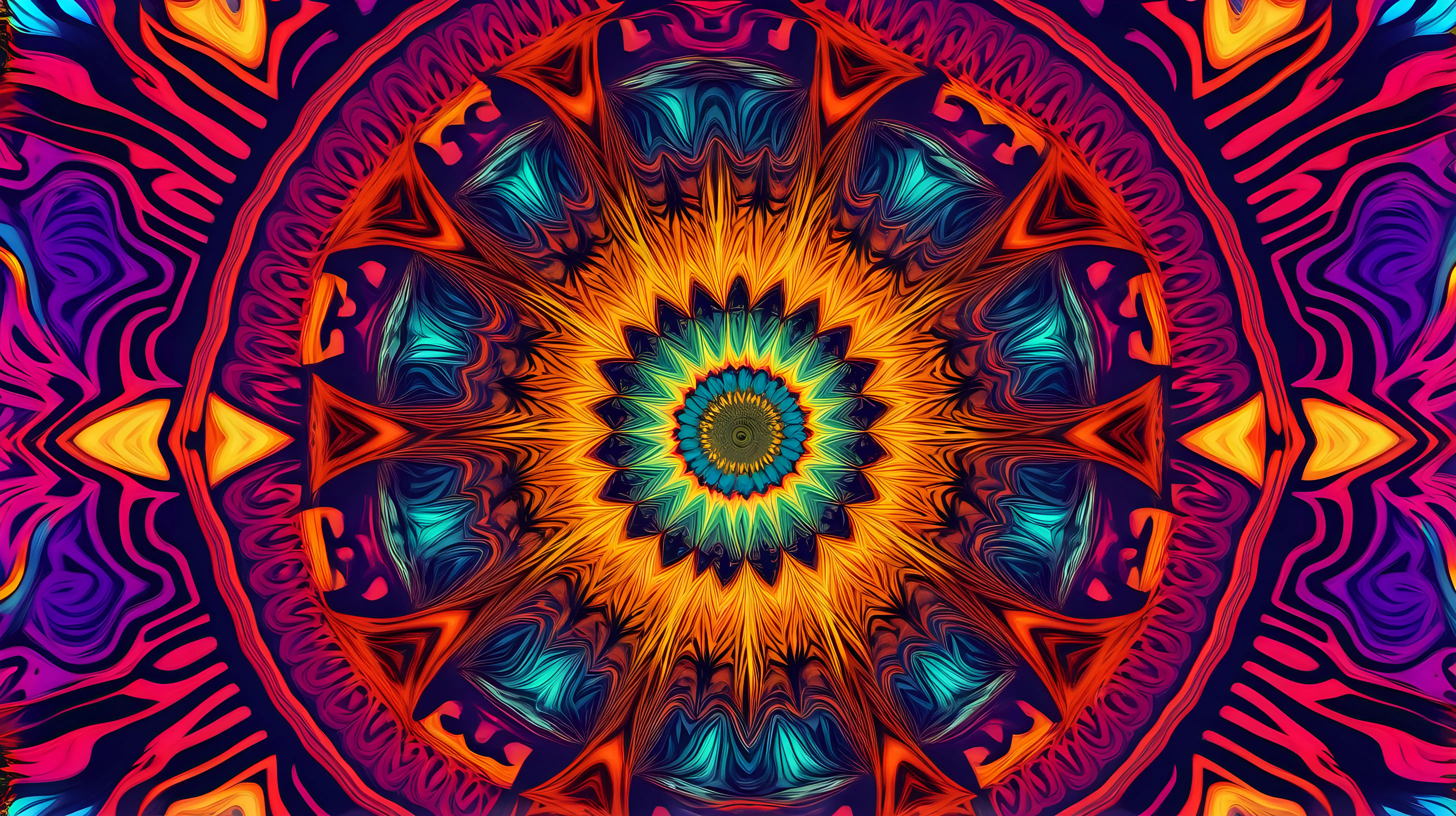 psychedelique, abstrait, kaléidoscope