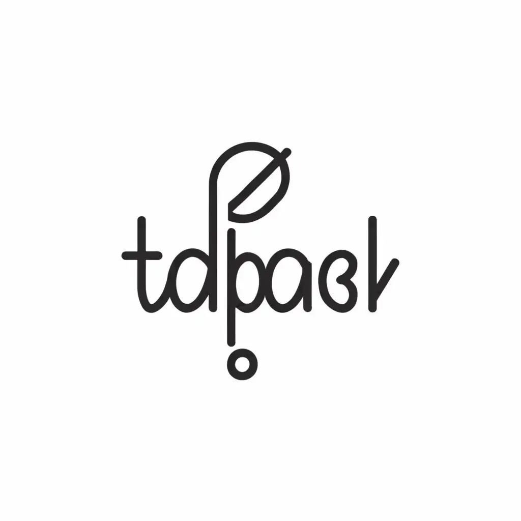 a logo design,with the text "TABAK", main symbol:SIMPLE AND EASY logo for an Arabic food TABAK application that help the mother to know what to cook a dish for the day from ingredience they have at home,Minimalistic,clear background