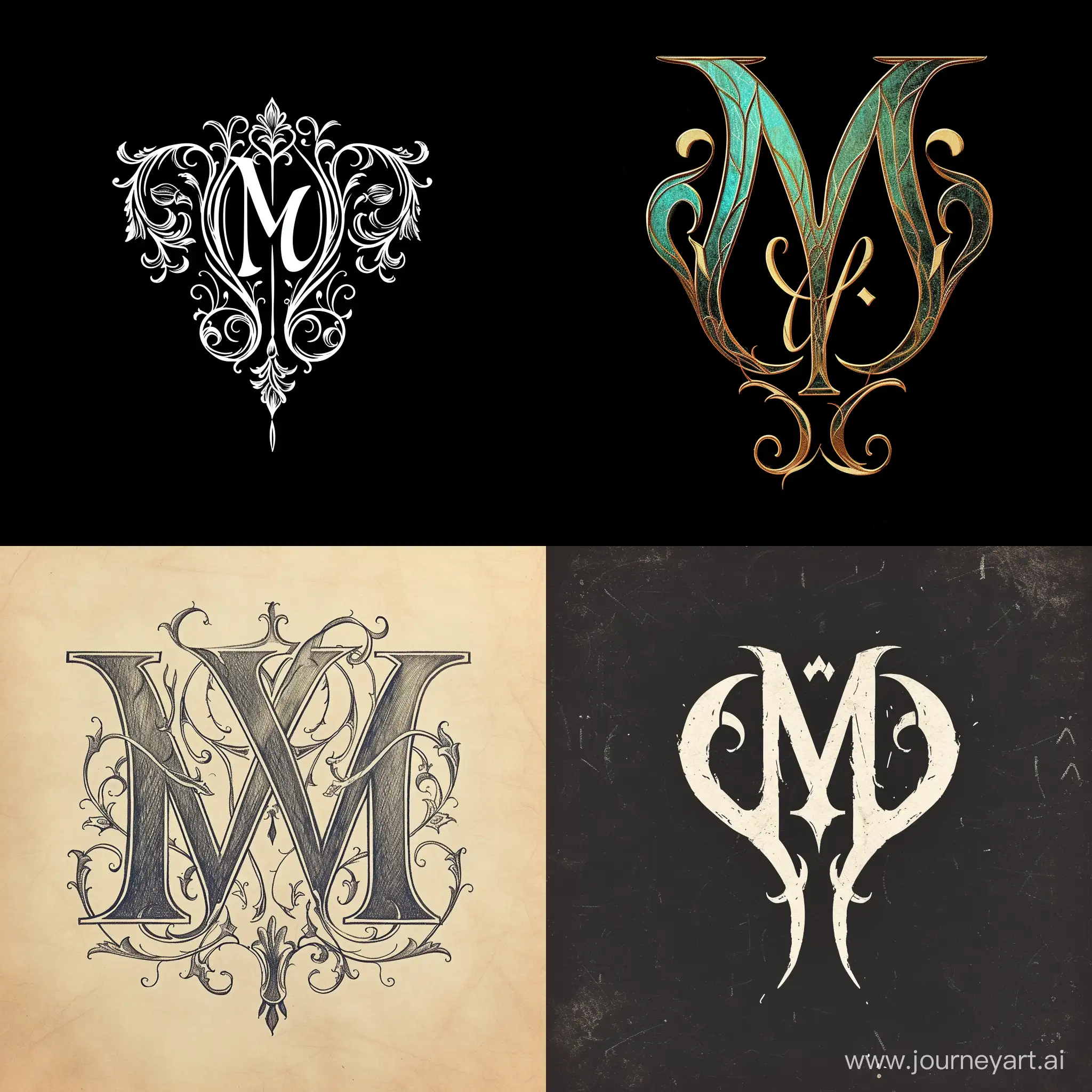 Persian-Monogram-Design-featuring-Letters-M-and-Y