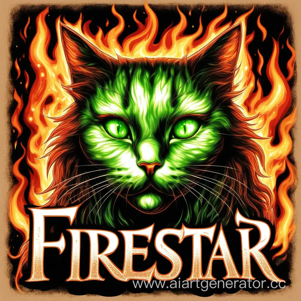 Fiery-Cat-with-Green-Eyes-Over-Firestar-Inscription