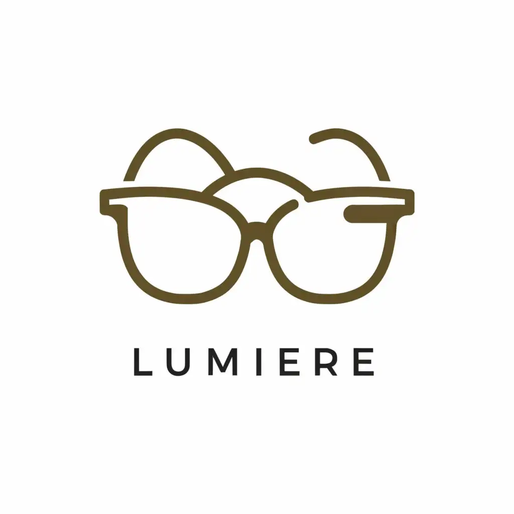 a logo design,with the text "Lumiere", main symbol:Eye glasses,Moderate,be used in Retail industry,clear background