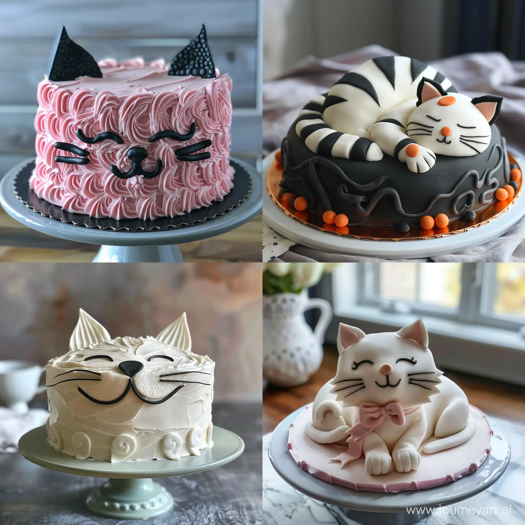 Whimsical-Cat-Cake-Sculpture
