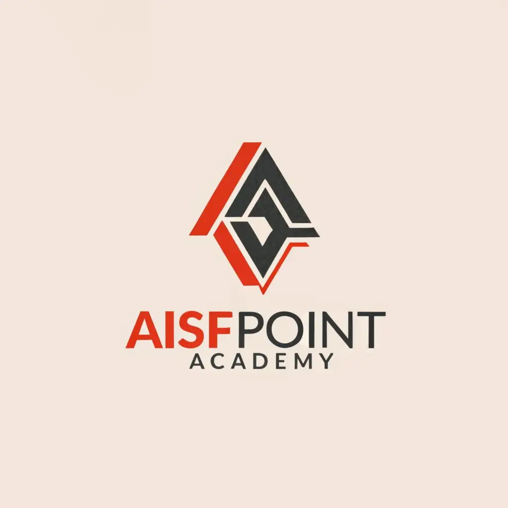 a logo design,with the text "AISF point Academy", main symbol:AISF,Moderate,be used in Education industry,clear background