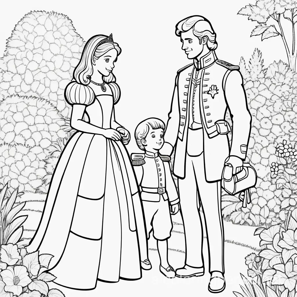 Princess-and-Prince-Coloring-Page-for-Kids-with-Ample-White-Space