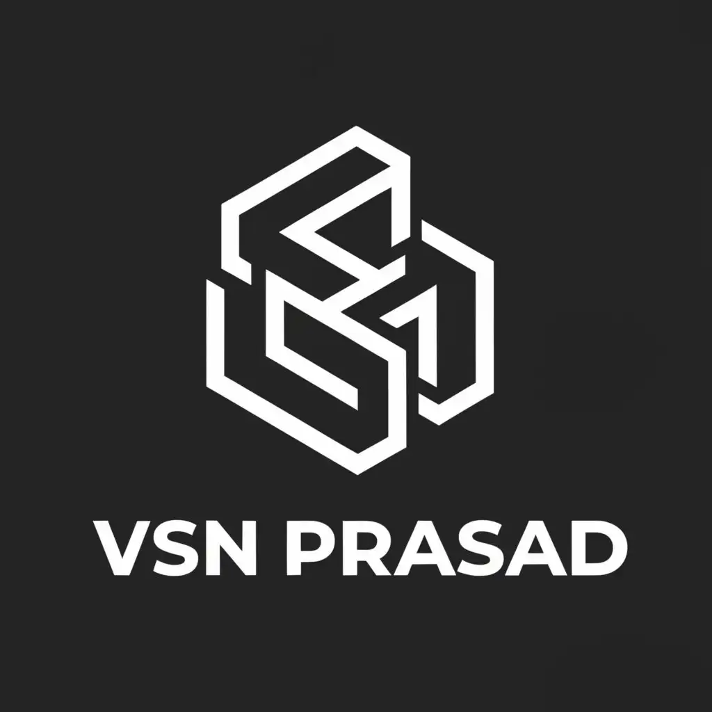 a logo design,with the text "VSSN Prasad", main symbol:VSSN,Minimalistic,clear background