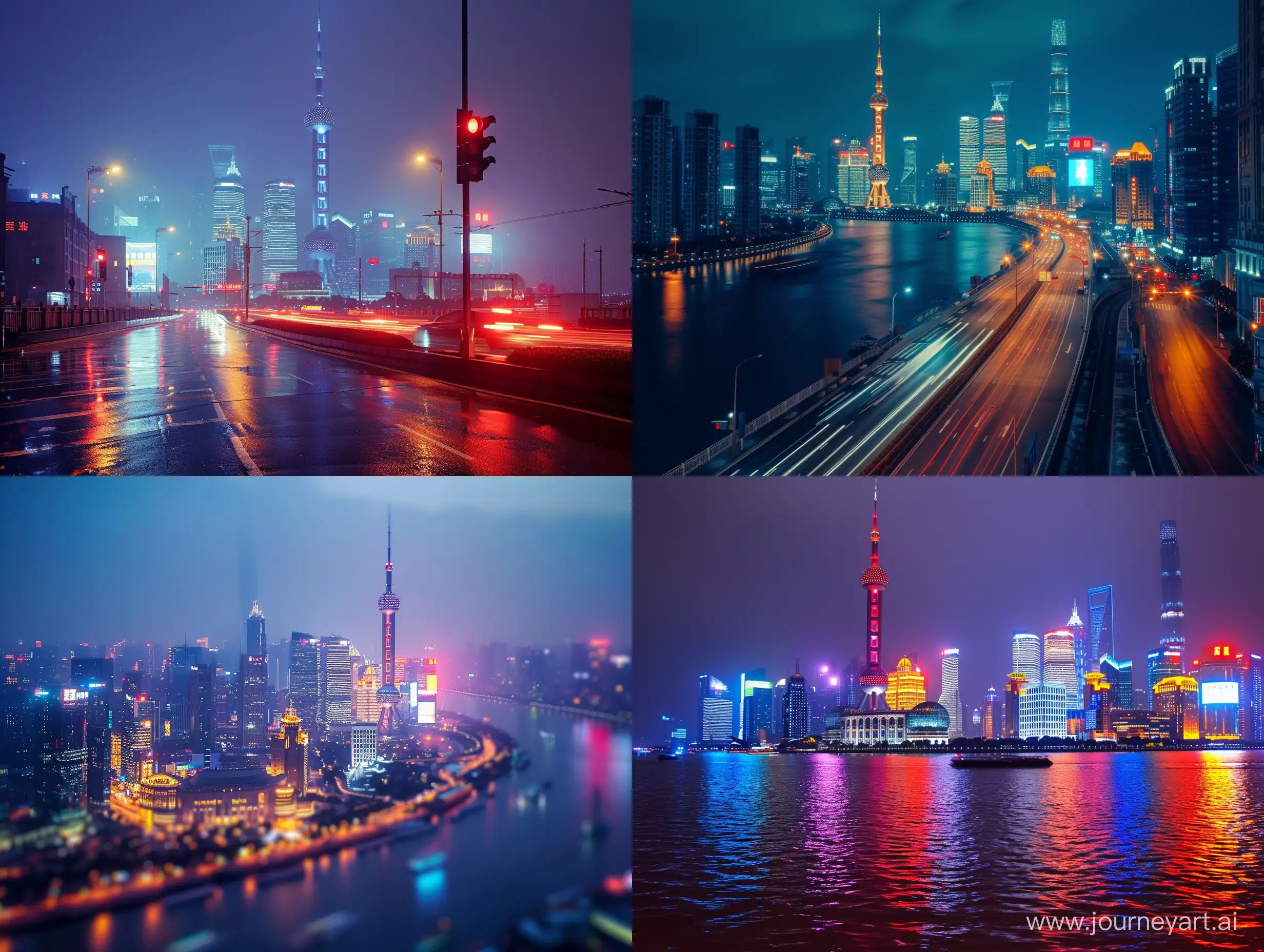 a photo of shanghai, photography, night time, style raw,

