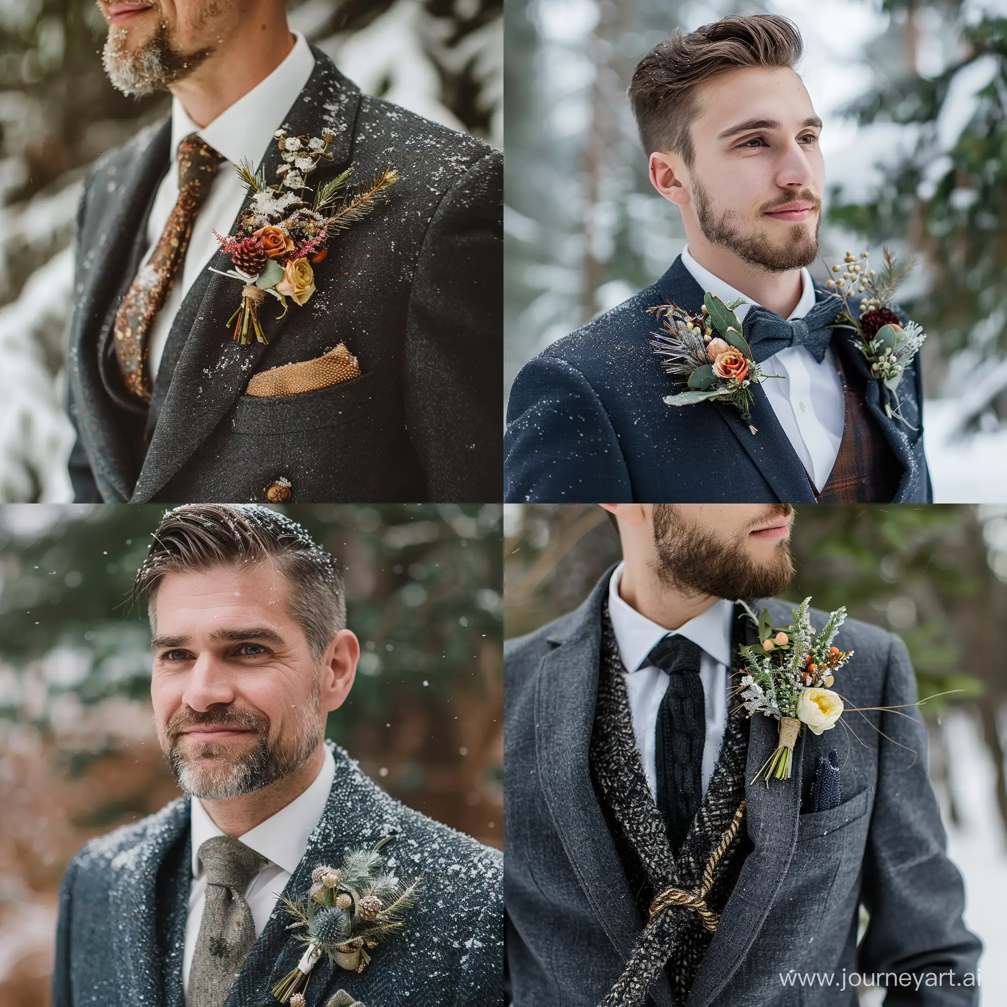 Winter-Groom-with-a-Boutonniere