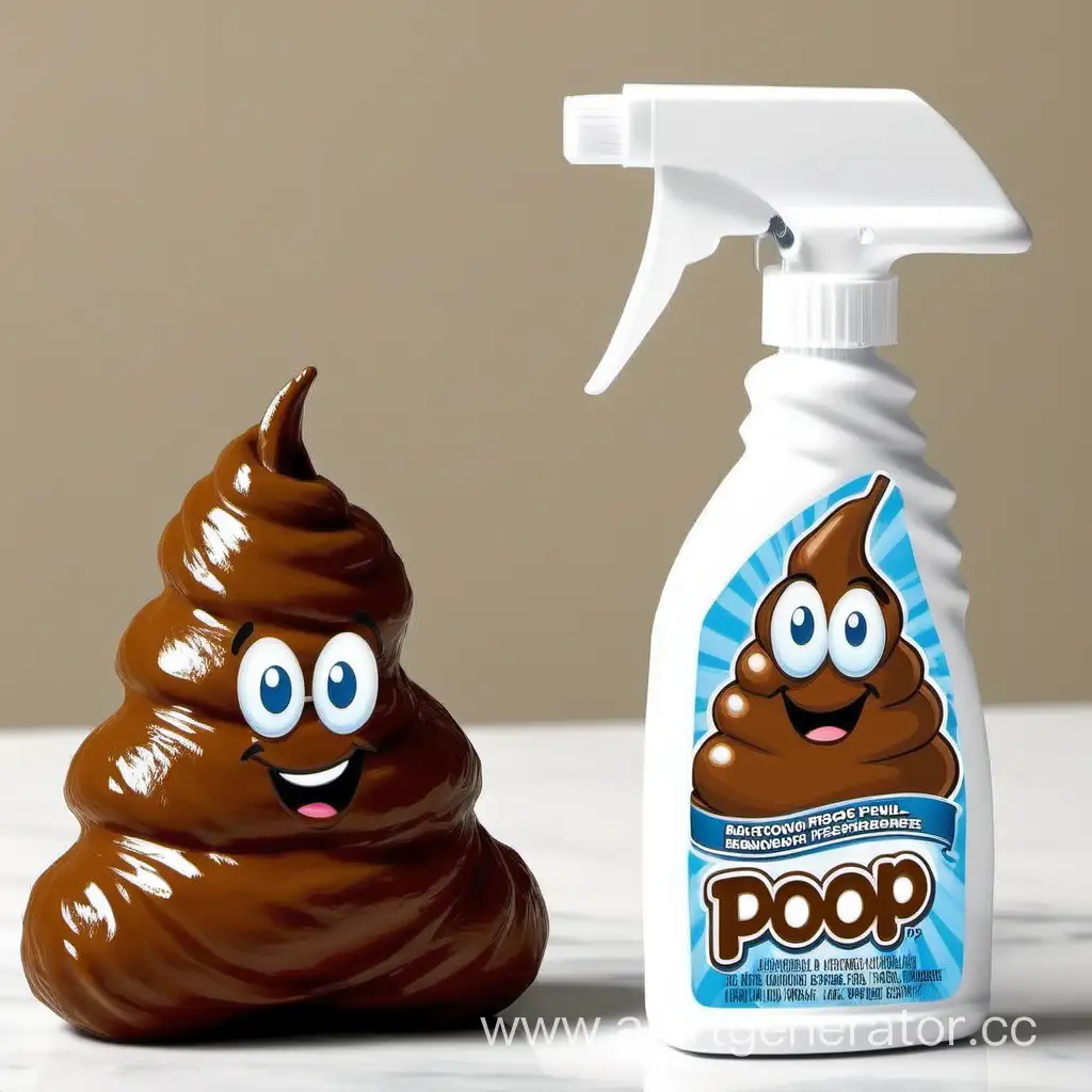 crea un spray aromatizante para baños divertido que se llame POOP