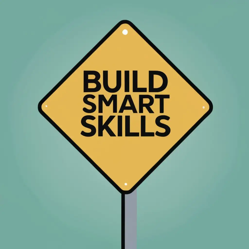logo, traffic, with the text "build smart skills ", typography, be used in Construction industry