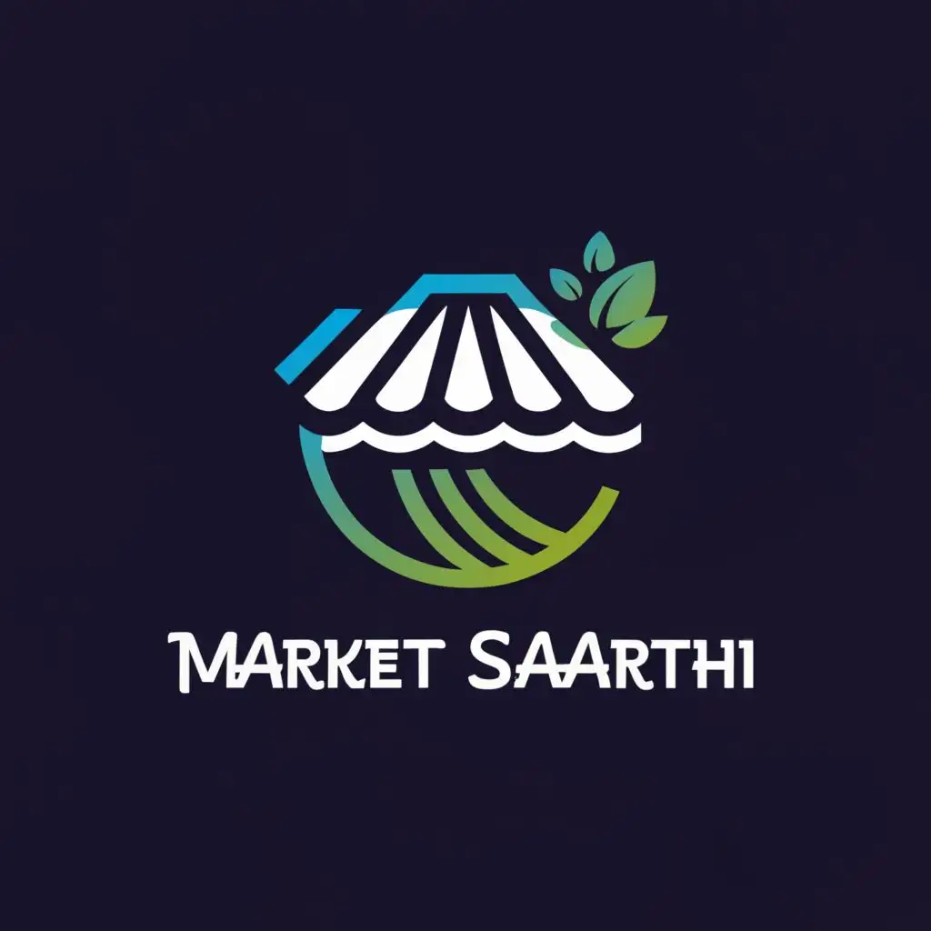 a logo design,with the text "MARKET SAARTHI", main symbol:MARKET SAARTHI,Moderate,be used in Finance industry,clear background