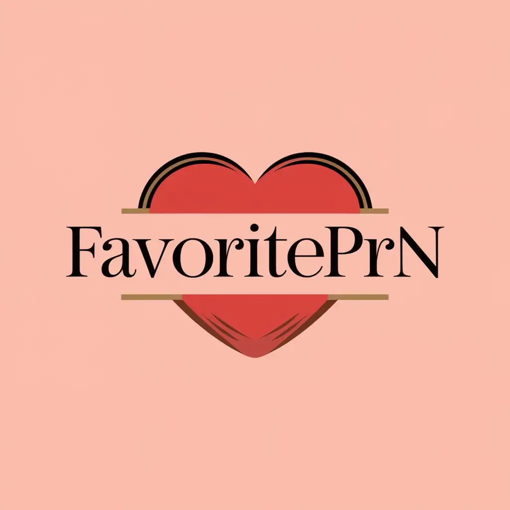 logo, Heart, with the text "favoriteprn", typography, be used in Beauty Spa industry