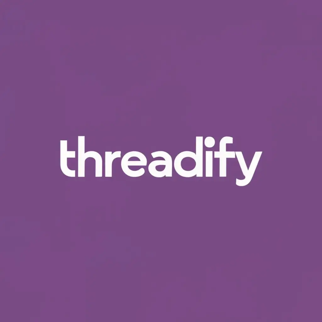 logo, Clothing, with the text "Threadify", typography, be used in Retail industry Background color black