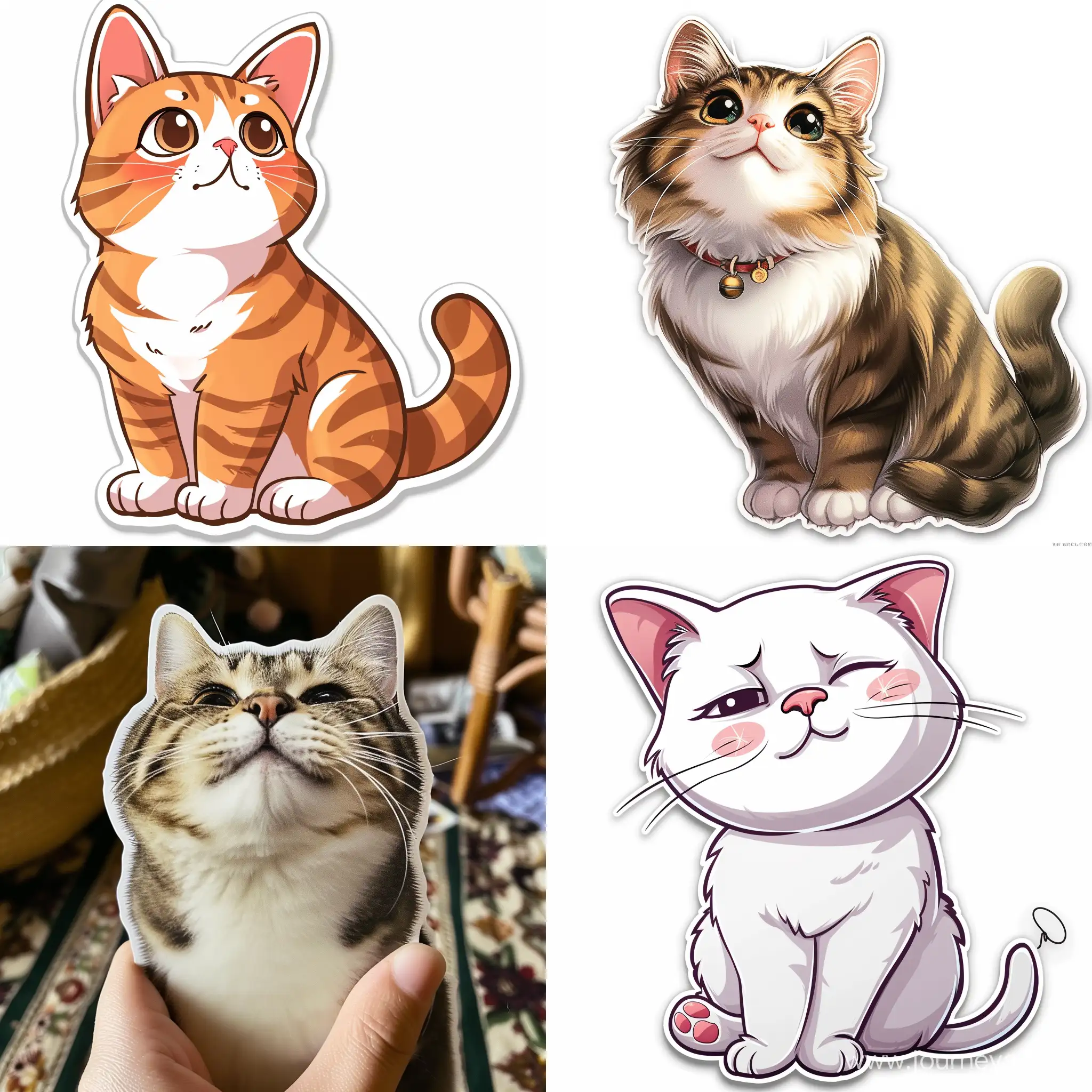 Cat , sticker , cute , hd