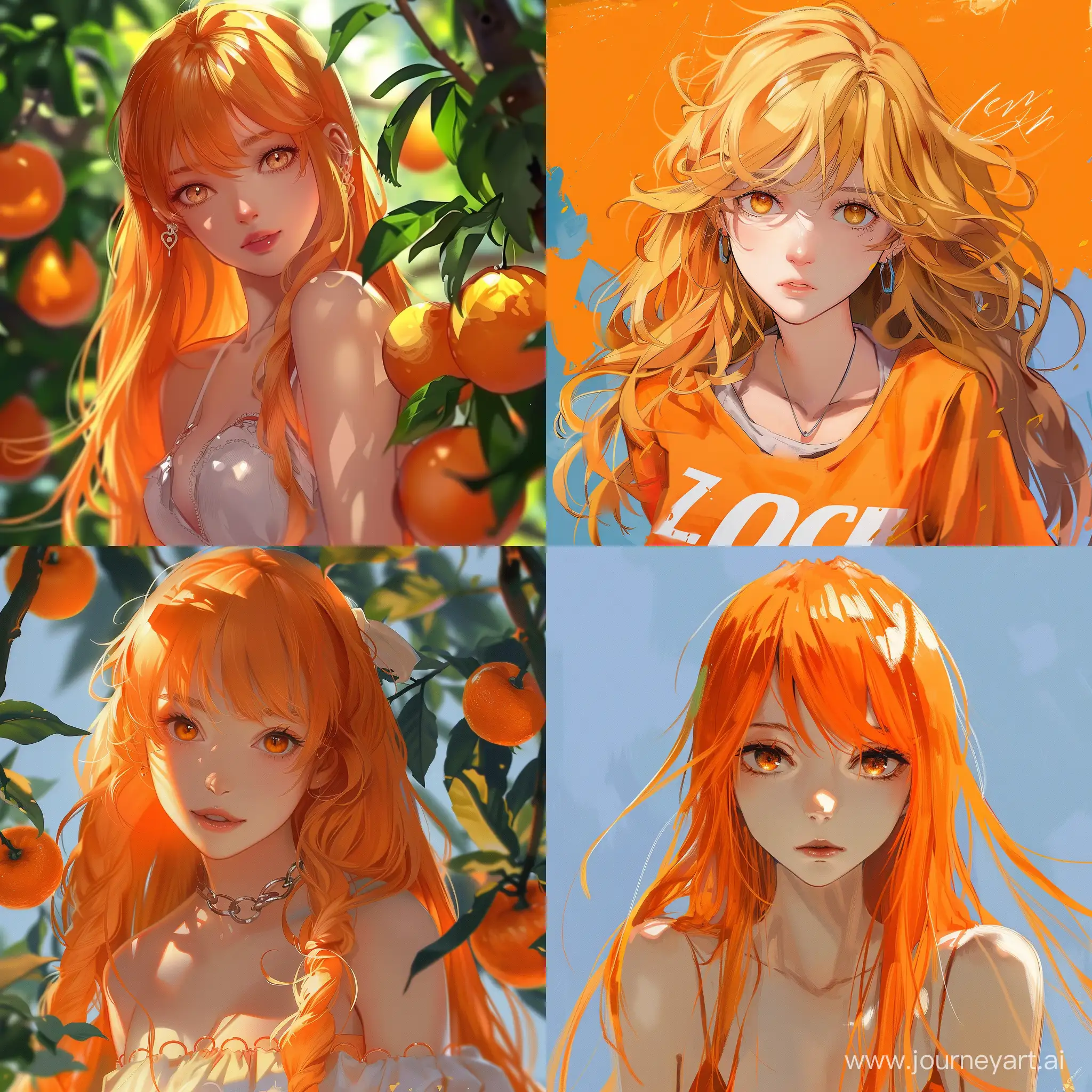 Оранжевая аниме герл