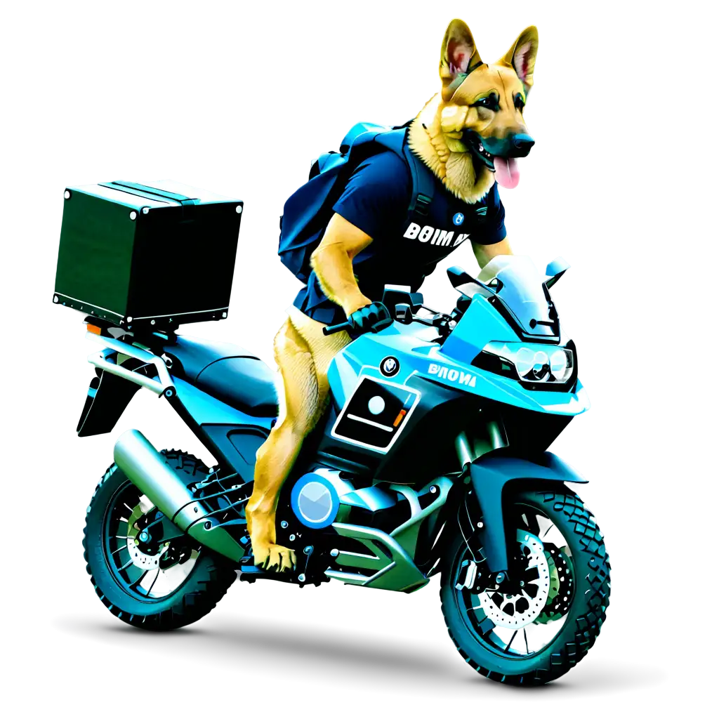 Cute german shephard ridin bmw adventure bike