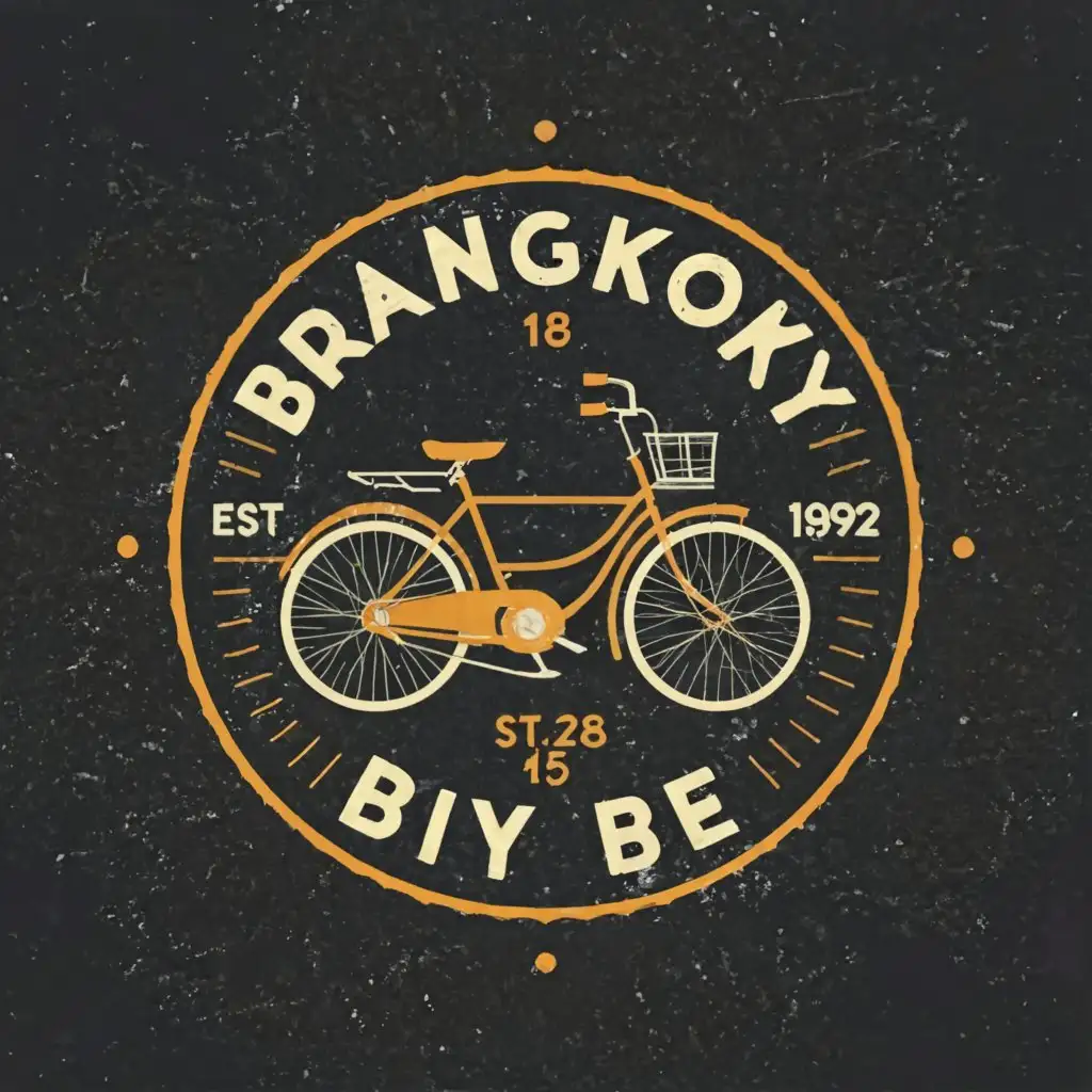 LOGO-Design-For-Bangkok-City-Bike-Vintage-Retro-Classic-Emblem-with-Clear-Background