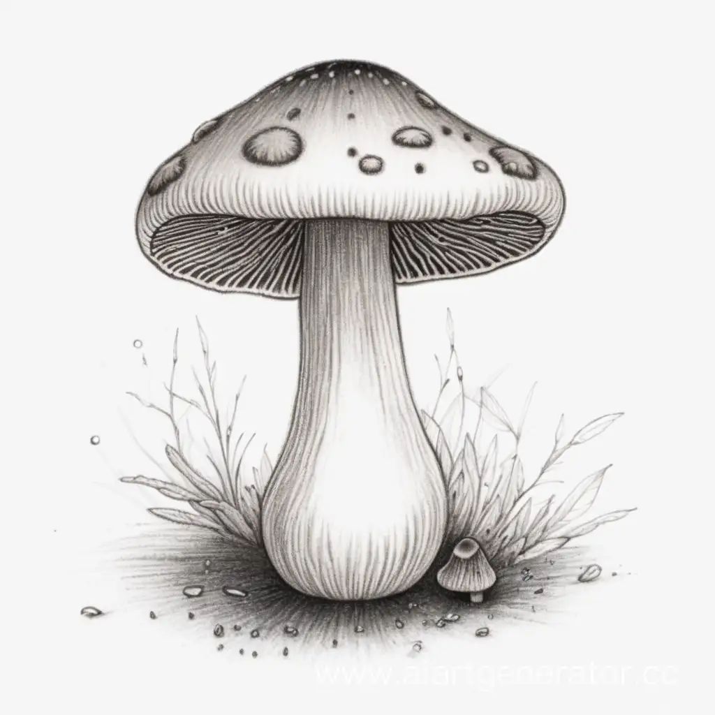 Drawing of a little mushroom
