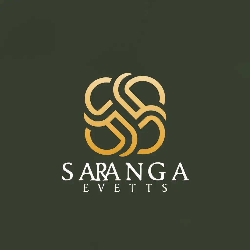 a logo design,with the text "Saranga Events", main symbol:SE,Moderate,be used in Events industry,clear background