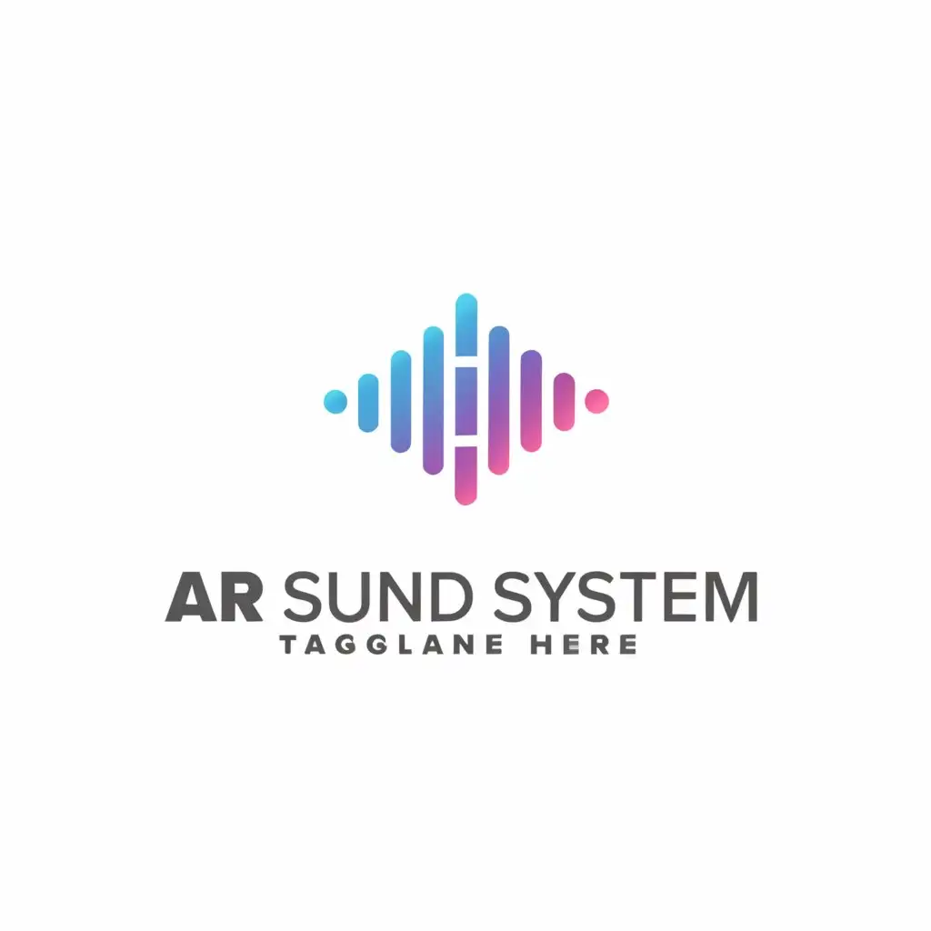 a logo design,with the text AR Sound System, main symbol:it will be a company logo which is rental speaker and sound system service for any event or prewedding program.,Moderate,clear background. Tagline will be Sounds That Make You Move