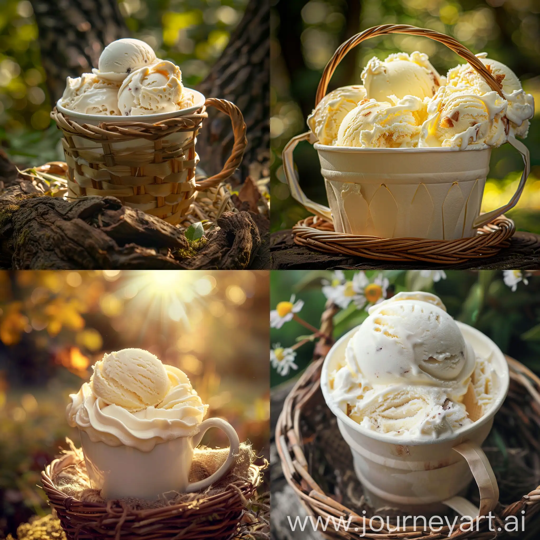 Sunny-Childhood-Nostalgia-Basket-of-Ice-Cream-in-Nature