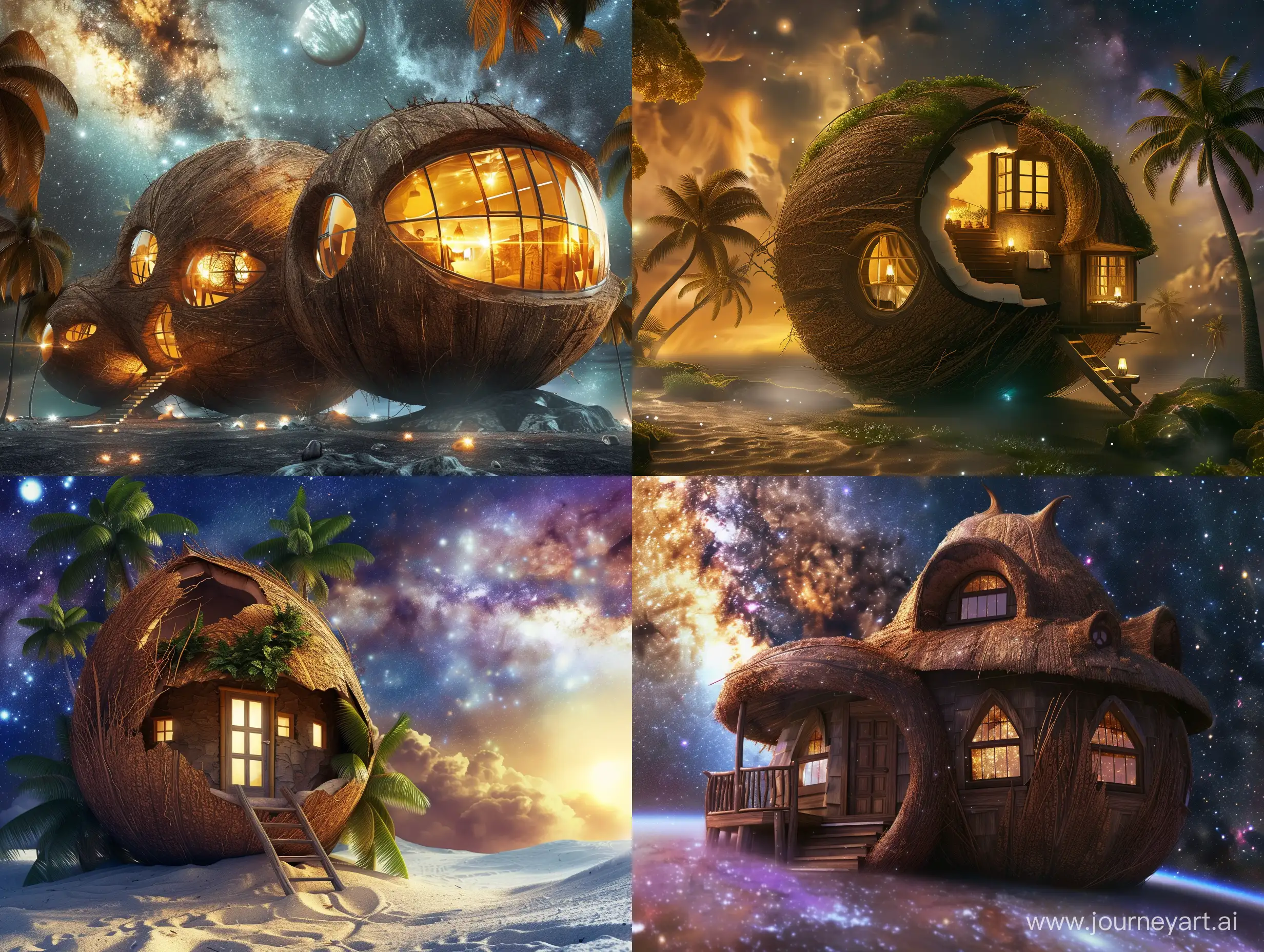Galactic-Fantasy-Coconut-House-in-Realistic-Style
