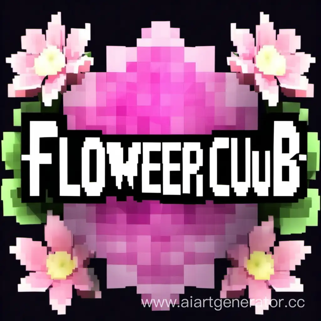 Colorful-FlowerCub-Typography-in-Minecraft-Style-on-Black-Background