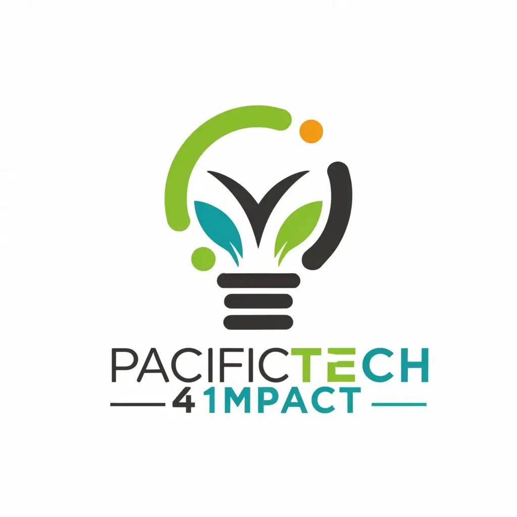 a logo design, with the text 'PacificTech4Impact', main symbol: Green technology for development, pacific contemporary design, Moderate, be used in Technology industry, clear background