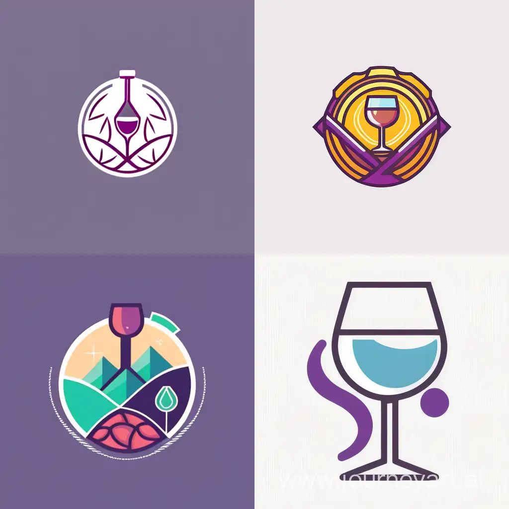 I'd like a logo form my new non-profit. topic: making wine accessible and inclusive for all. I'd like something simple, funky, fun, and recognizable. I like the ones at the bottom, something similar but a bit more simple. I would like no text in the logo.