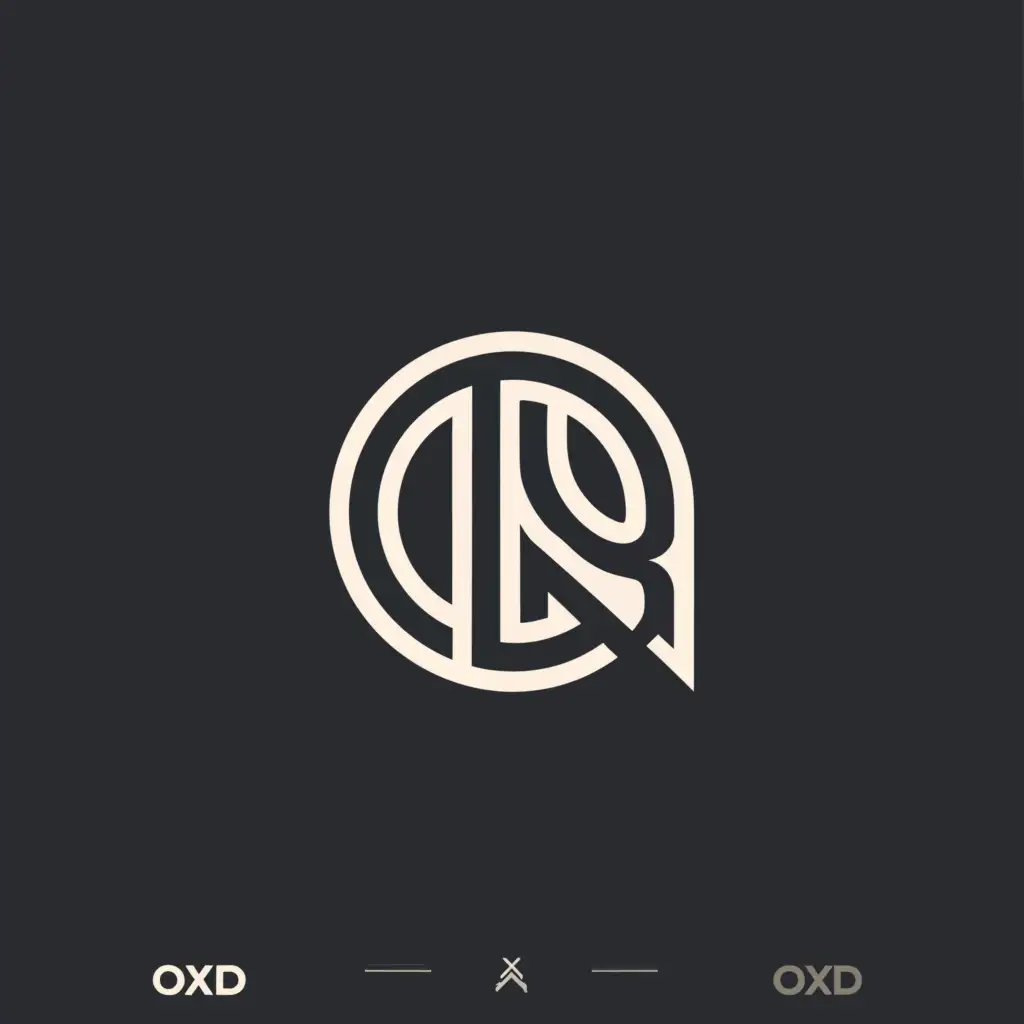 a logo design,with the text "OXD", main symbol:"""
text
""",Moderate,clear background