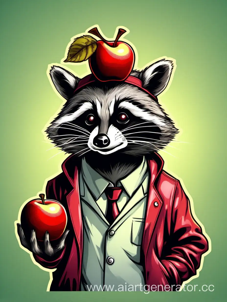 Curious-Scientist-Raccoon-Wearing-Apple-Headgear