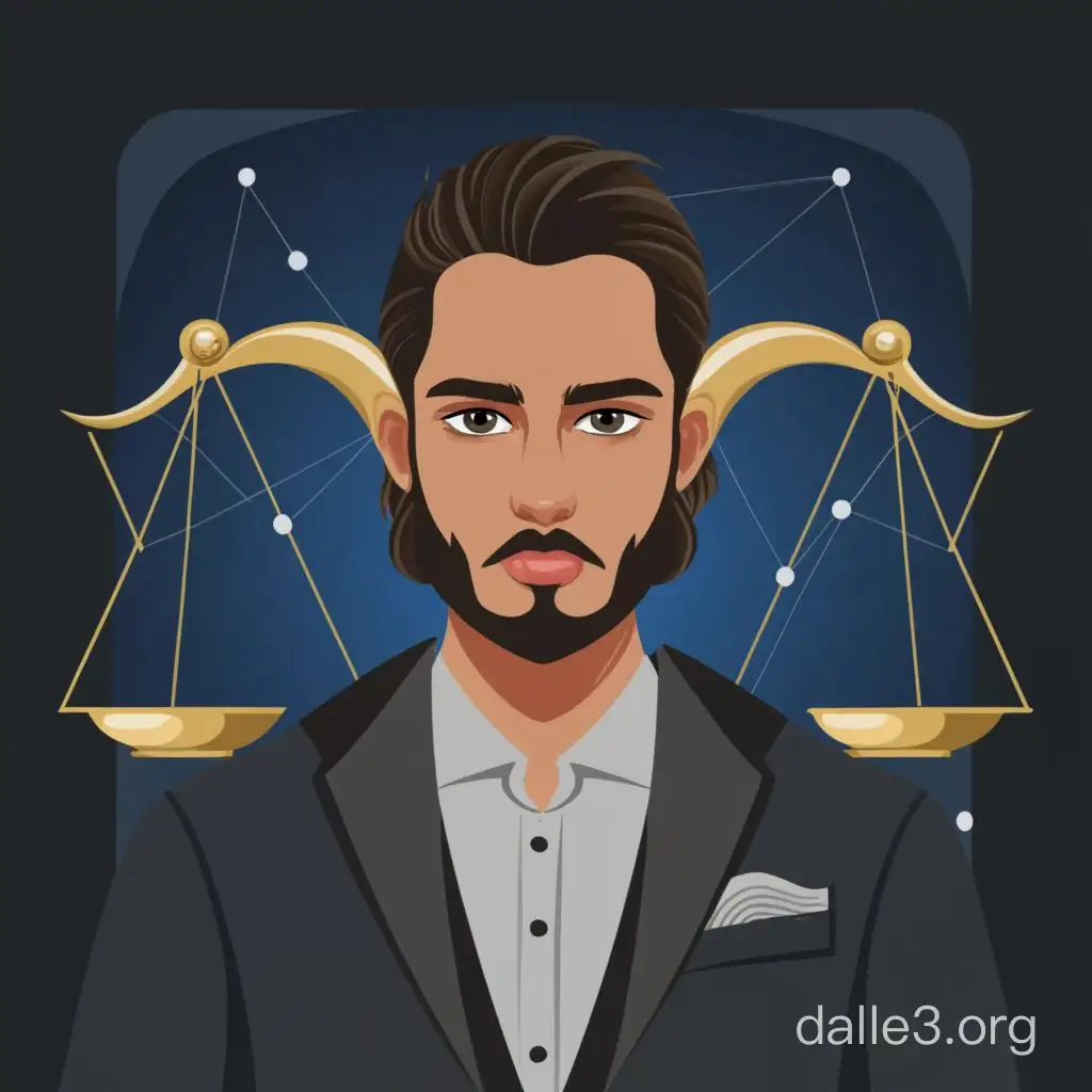 Charming Libra Man Embracing the Zodiacs Elegance | Dalle3 AI