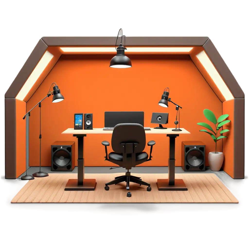 Realistic-3D-Cozy-Podcast-Studio-with-Warm-Lighting-Enhancing-Online-Presence-with-PNG-Format