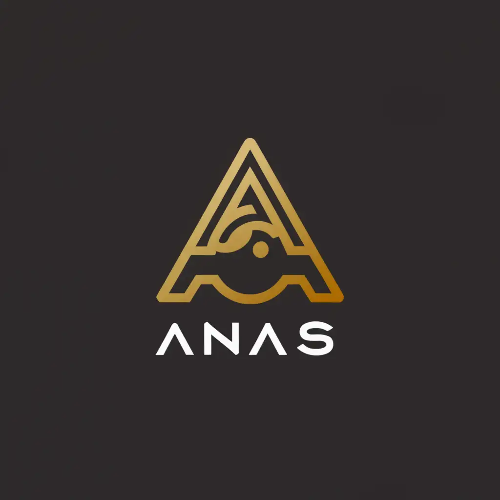 a logo design,with the text "Anas", main symbol:Name: Anas
Tagline: Smart Investment, Step Towards Billions
Industry: Finance and Investment
Design Style: Minimalist and Elegant
Colors: Dark Gray, Gold, and White
Design Elements: Upward Graph, Coins, and Monocle
,Moderate,clear background