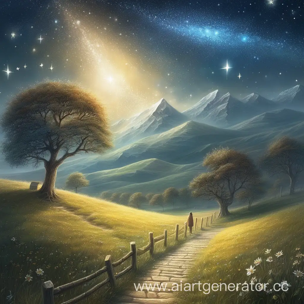 Enchanting-Tale-Journey-of-a-Falling-Star-Illuminated-by-Sunlight
