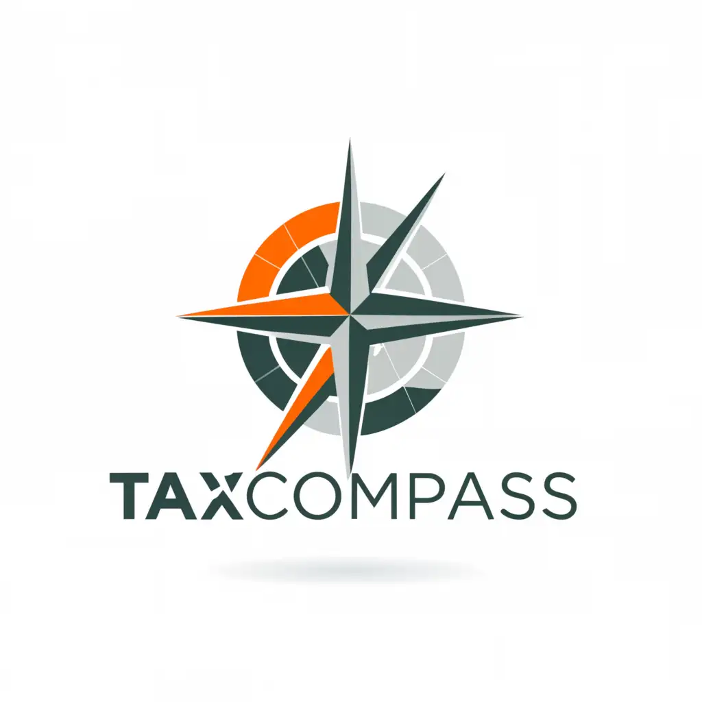 a logo design,with the text "Tax Compass", main symbol:Simple and Direct:
This logo features a compass rose with the cardinal directions (N, S, E, W) replaced by the letters “TAX.”
The name “Name Tax Compass” can be written below the compass rose in a clear and professional font.,Moderate,be used in Finance industry,clear background
