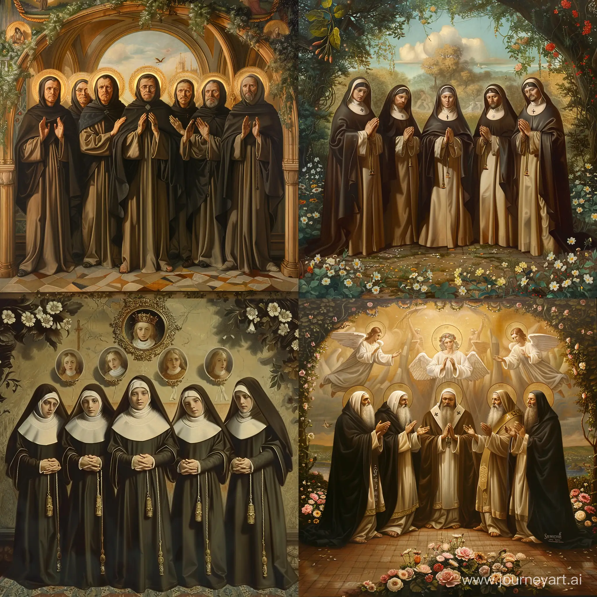 Seven-Founding-Fryars-of-the-Order-Servites-of-Mary-in-a-Serene-Portrait