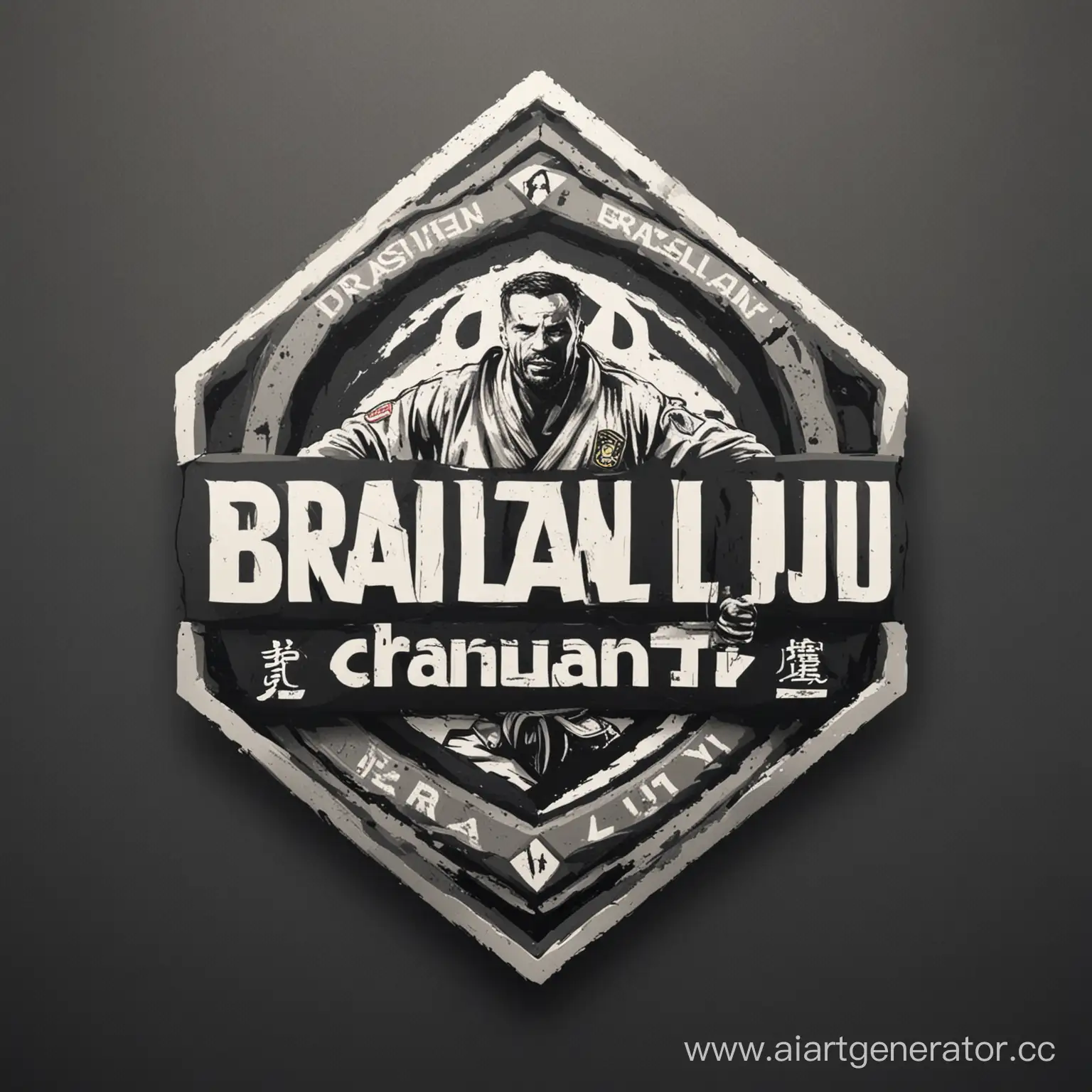 create logo to a channel about brazilian jiu jitsu white belt
