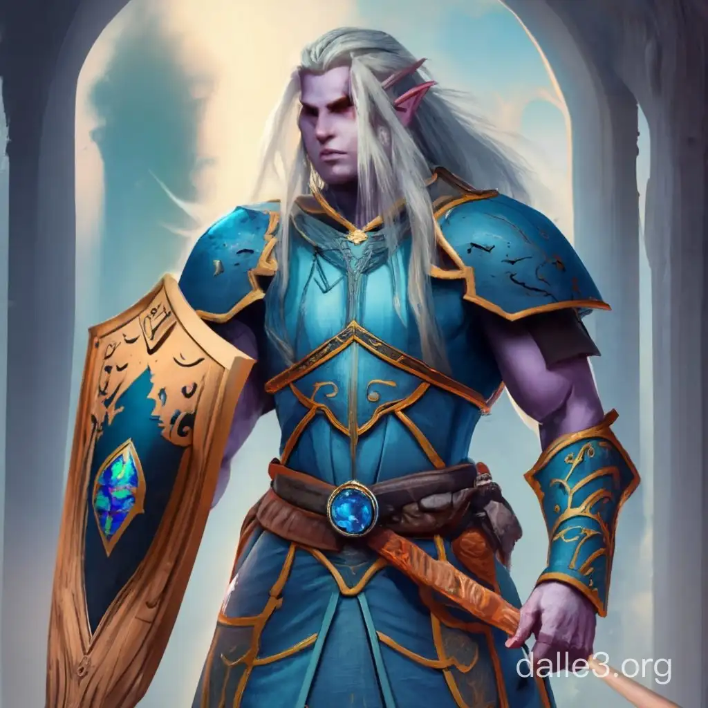 AsheHaired Drow Paladin in Majestic Armor | Dalle3 AI