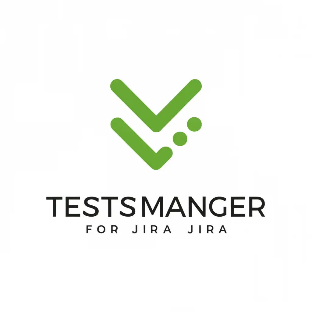 a logo design,with the text "Tests Manager for Jira", main symbol:tick,Minimalistic,be used in Technology industry,clear background