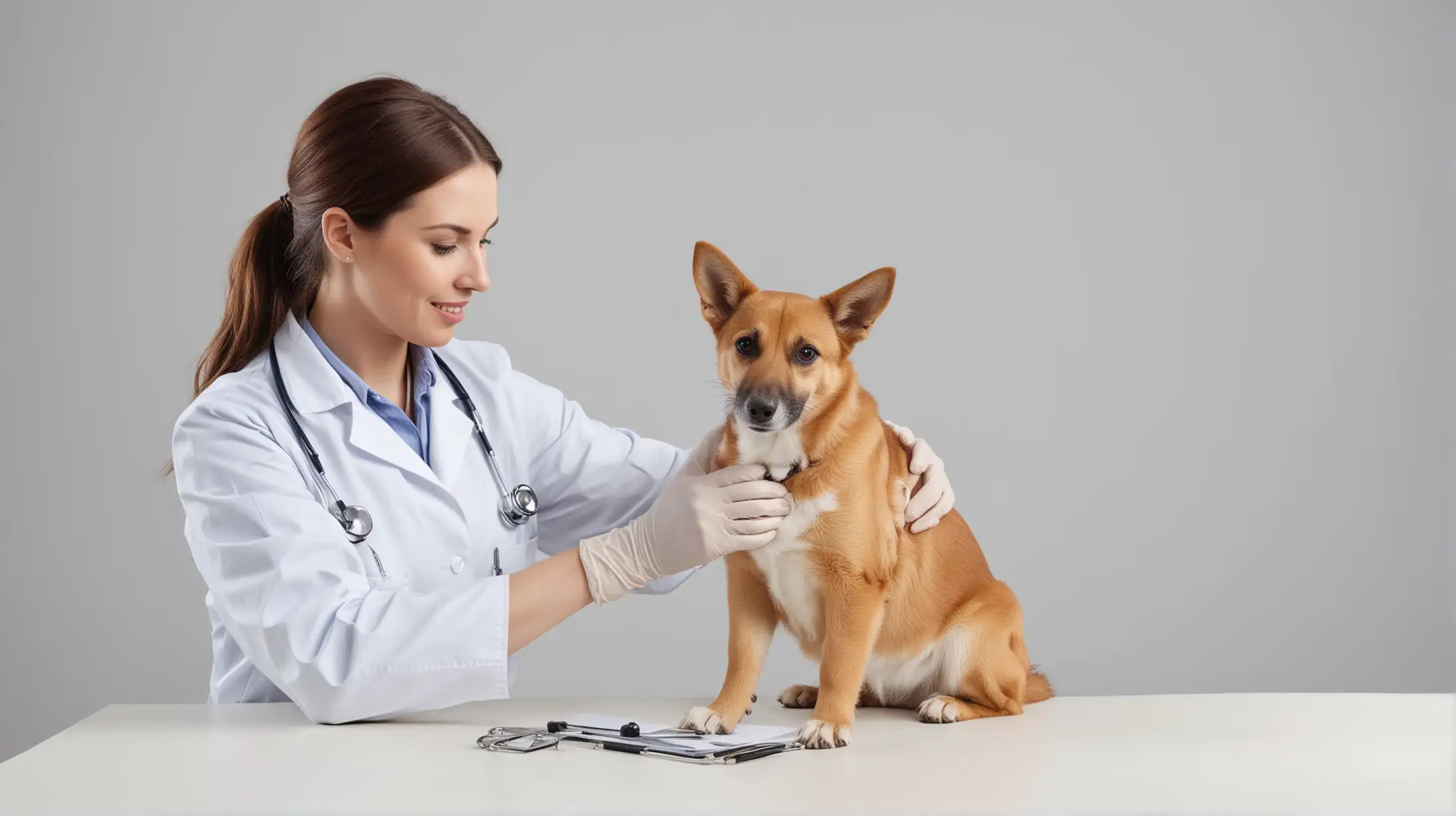 Veterinarian Examining Pet in a Professional Veterinary Clinic Setting