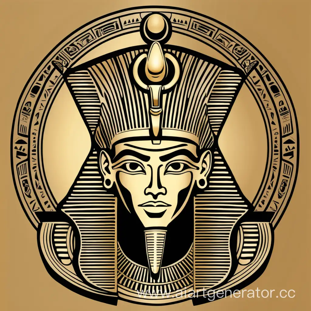 бог аватар египеткий золотой в векторе