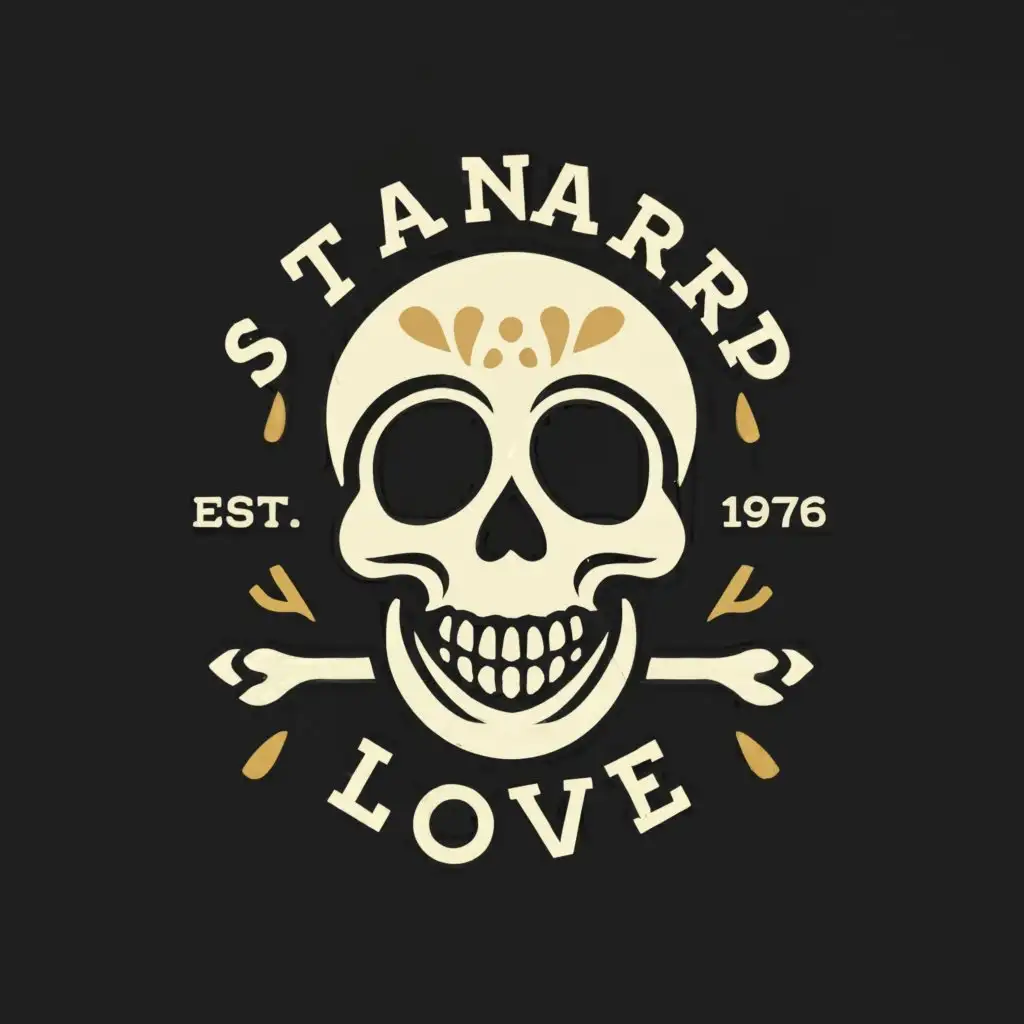 a logo design,with the text "Standard Love", main symbol:Skull,Moderate,clear background