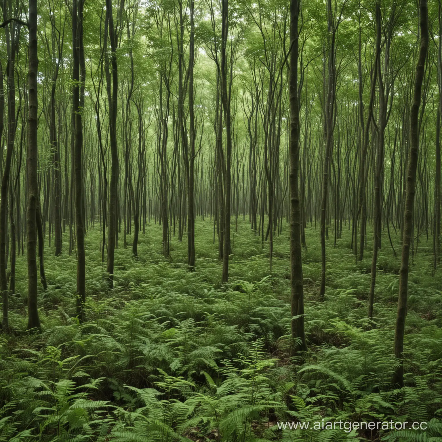  лес, густой лес, большой, густой, много зарослей, ничего не видно кроме растений