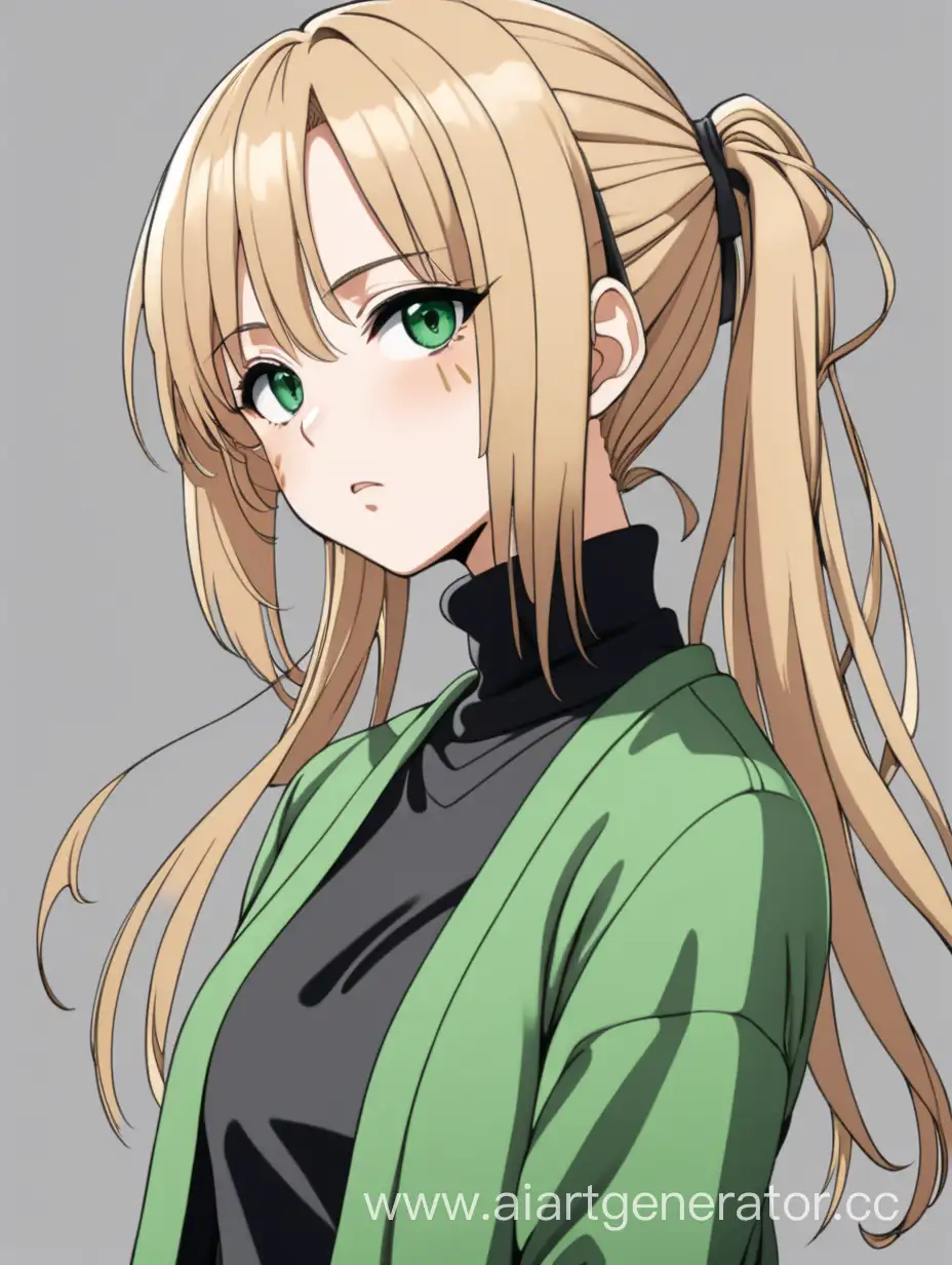 Blond-Anime-Girl-in-Green-Cardigan-with-Bruises