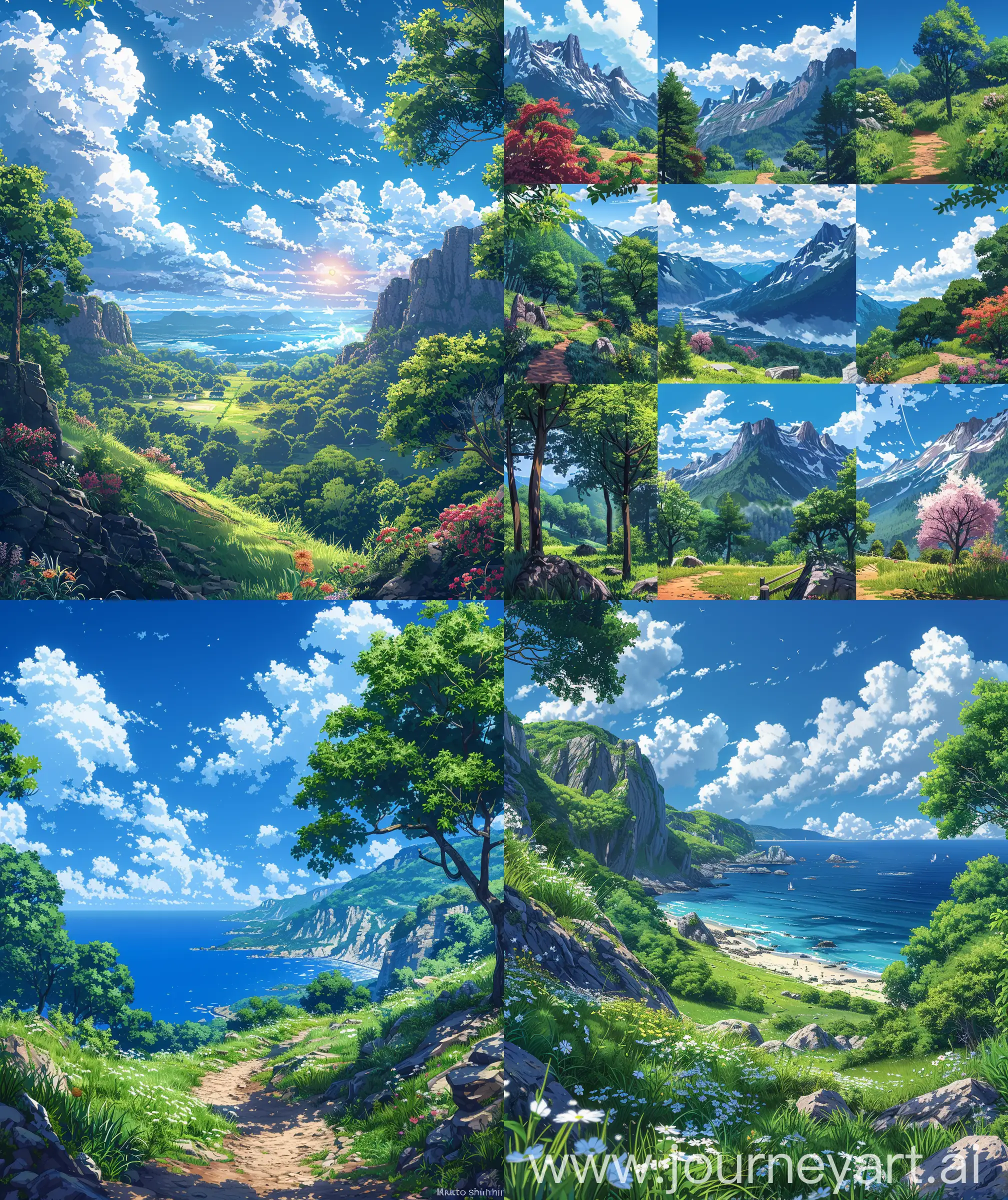 Tranquil-Anime-Scenery-Summer-Nature-Scenes-in-Makoto-Shinkai-Style