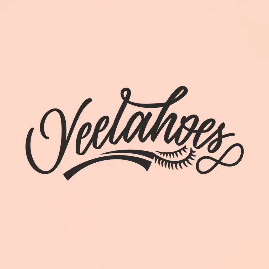 a logo design,with the text "VeeLashes", main symbol:lashes,complex,be used in Beauty Spa industry,clear background 
slogan VL