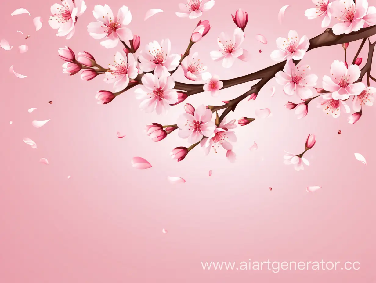 Cherry-Blossom-Branch-Wallpaper-with-Falling-Sakura-Petals-in-Gentle-Cartoon-Style